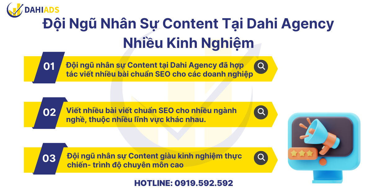 Đội ngũ nhân sự Content tại Dahi Agency có nhiều năm kinh nghiệm- 18