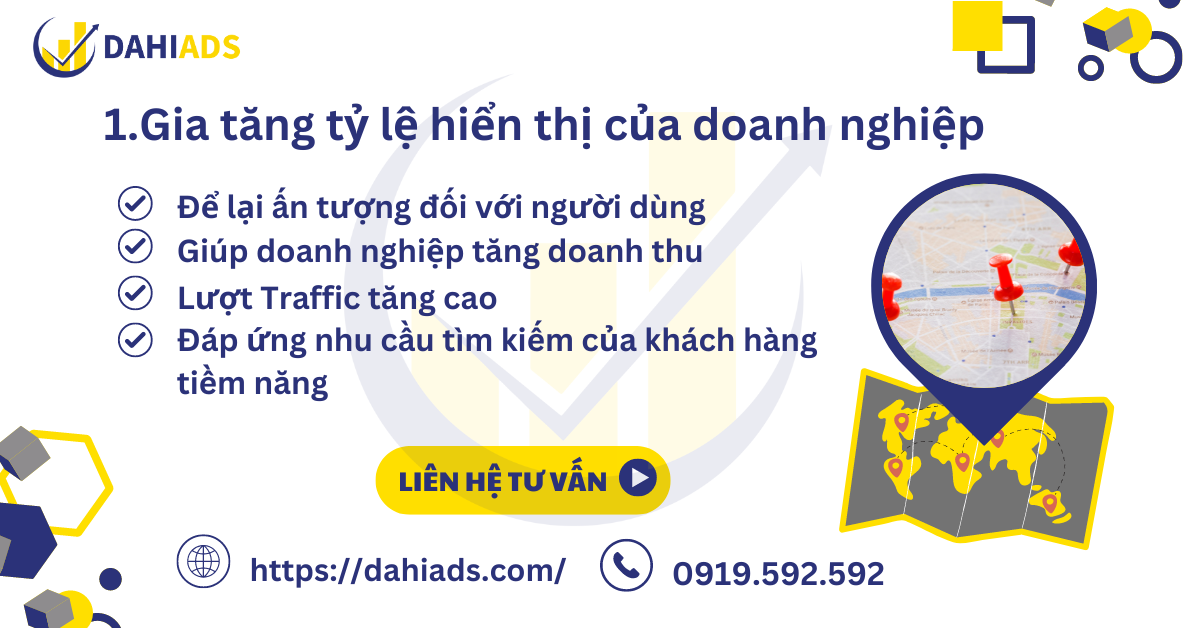 Gia tăng tỷ lệ hiển thị của doanh nghiệp 05