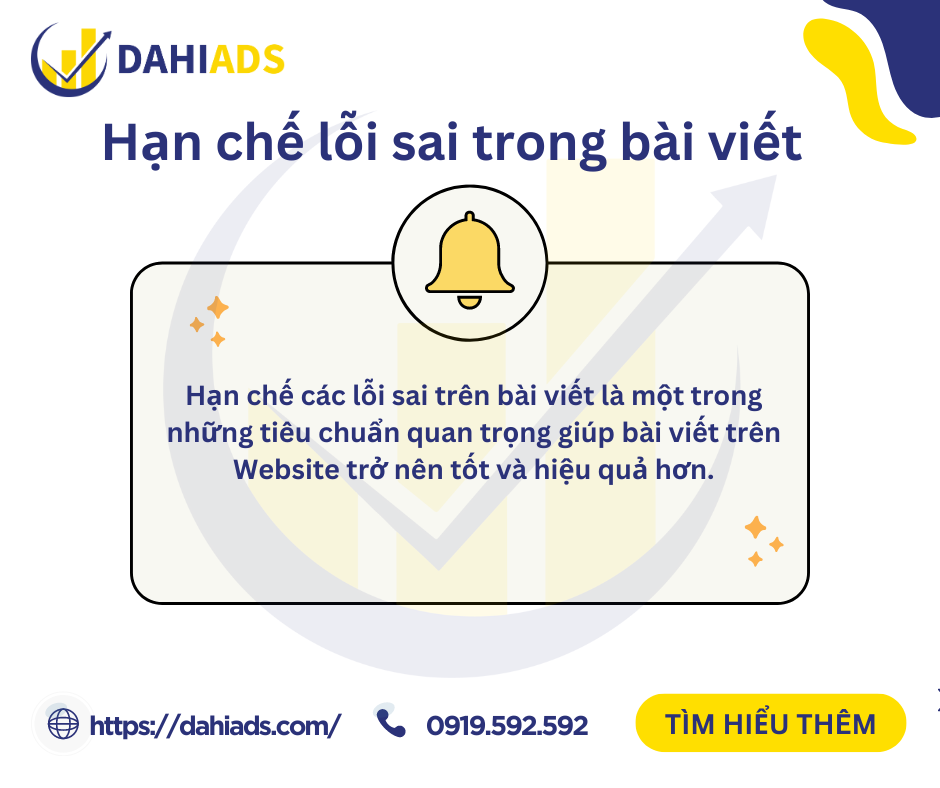 Hạn chế các lỗi sai trong bài viết