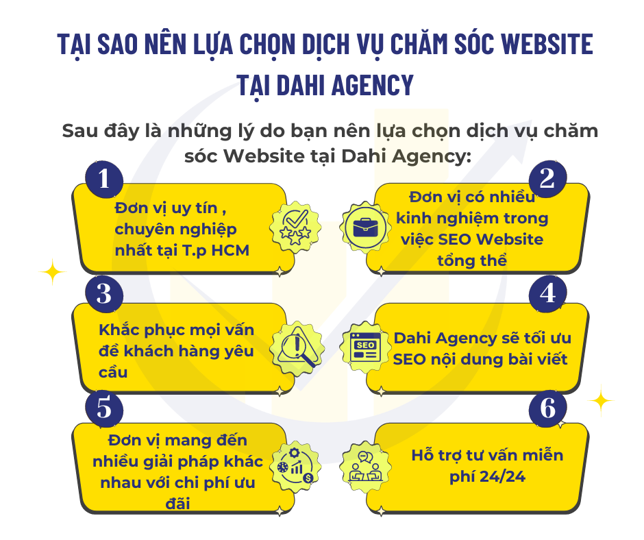 Tại sao nên lựa chọn dịch vụ chăm sóc Website tại Dahi Agency