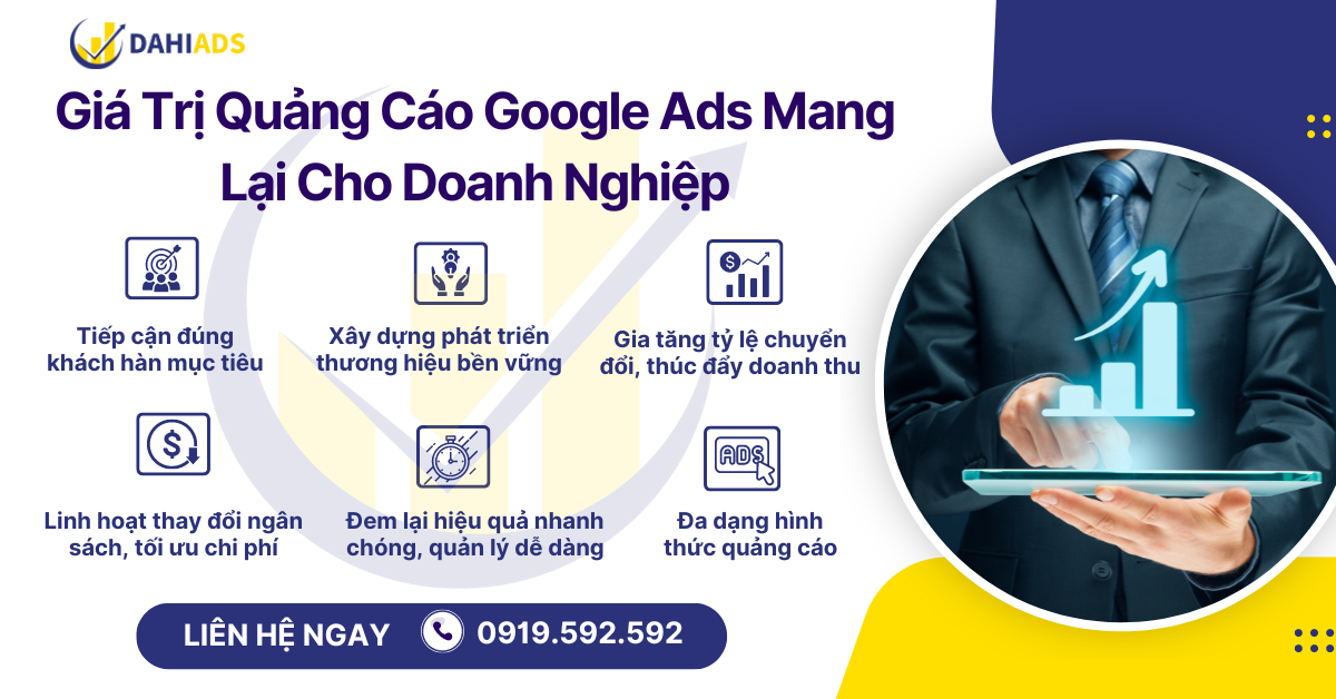 Giá trị quảng cáo Google Ads mang lại cho doanh nghiệp