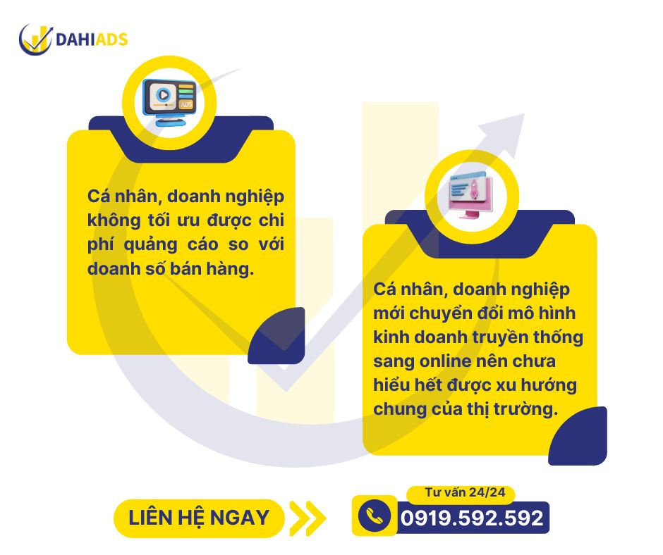 Vấn đề doanh nghiệp gặp phải khi triển khai Google Ads. Dahi ads