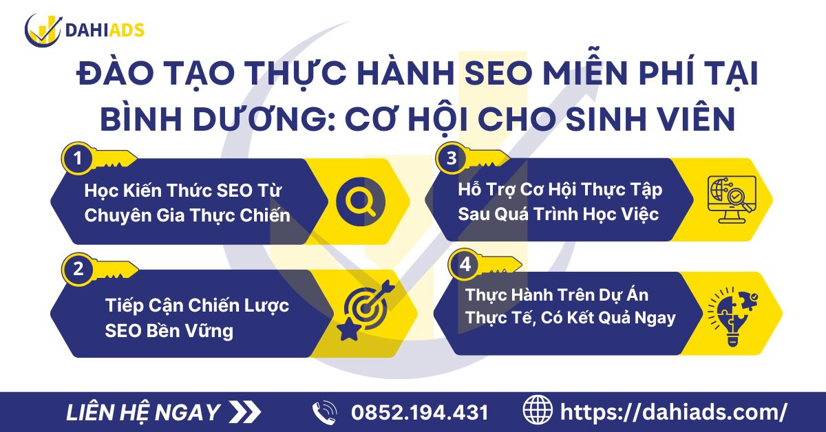 Đào Tạo Thực Hành SEO Miễn Phí tại Bình Dương Cơ Hội Cho Sinh Viên