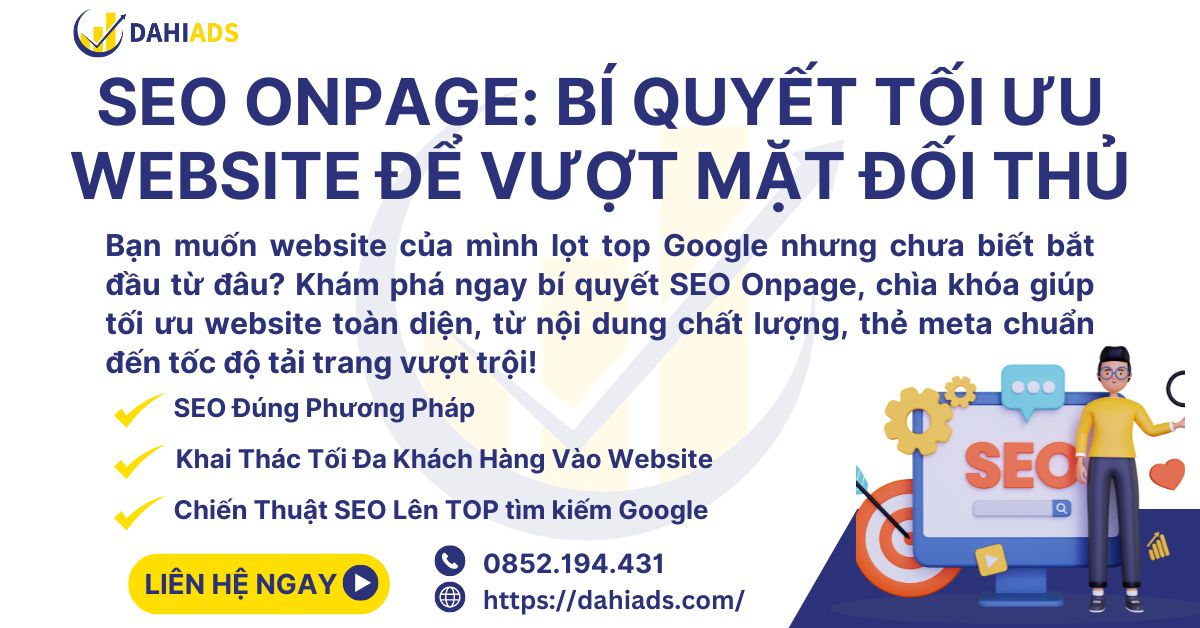 SEO Onpage Bí Quyết Tối Ưu Website Để Vượt Mặt Đối Thủ